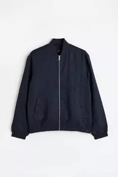 Куртка Linen Bomber, тёмно-синий