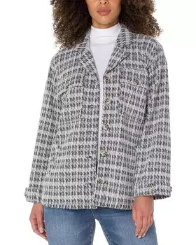 Куртка Liverpool Los Angeles Button Front Boxy Jacket, цвет Grey Multi Houndstooth