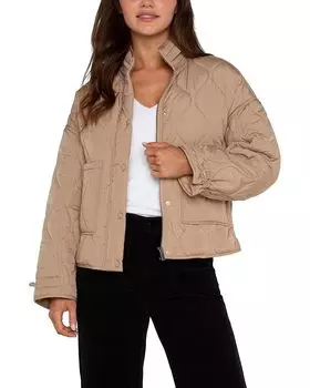 Куртка Liverpool Los Angeles Quilted Jacket with Zip Out Hood Hourglass Quilted Woven, кэмел