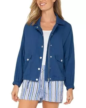 Куртка Liverpool Los Angeles Raglan Sleeve Jacket With Cinch Hem, цвет Goddess Blue