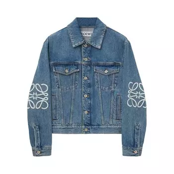 Куртка Loewe Anagram Jacket, цвет Mid Blue Denim
