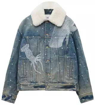 Куртка Loewe Jacket 'Mid Blue Denim', синий