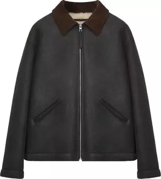 Куртка Loewe Shearling Workwear Jacket 'Black/Brown', черный