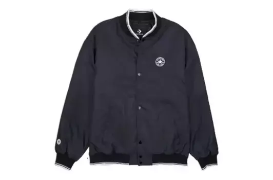 Куртка logo baseball jacket 'black' Converse, черный
