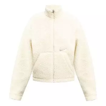Куртка logo fleece stand collar stay warm short jacket white Nike, белый