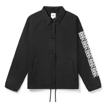Куртка logo printing coach jacket black Vans, черный