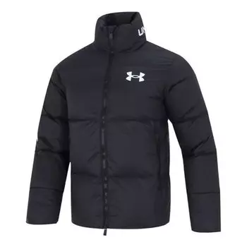 Куртка logo puffer jacket 'black' Under Armour, черный