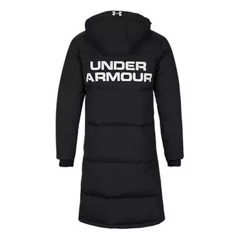 Куртка long down bench coat 'black' Under Armour, черный