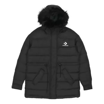 Куртка long down jacket 'black' Converse, черный