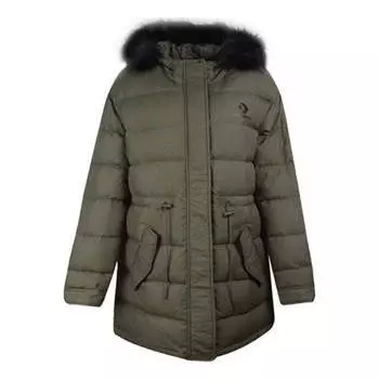 Куртка long down jacket 'green' Converse, зеленый