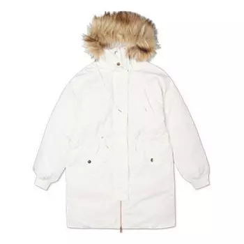 Куртка long down parka 'white' Converse, белый