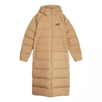 Куртка long hooded down coat 'beige' Puma, бежевый