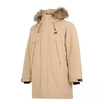 Куртка long puff down jacket 'tan' New Balance, бежевый