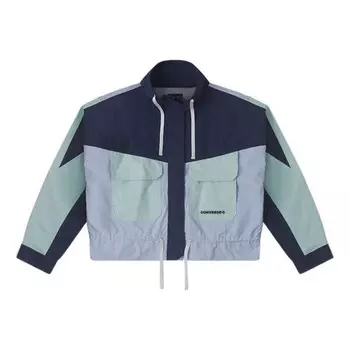 Куртка long sleeve short fit cargo windproof jacket 'blue' Converse, синий