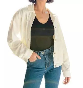 Куртка Loretta Rhinestone Fringe белого цвета ANDREE BY UNIT