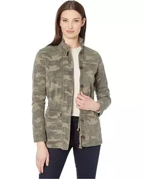 Куртка Lucky Brand Long Sleeve Button-Up Two-Pocket Camo Utility, зеленый