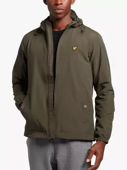 Куртка Lyle & Scott на молнии с капюшоном, оливковая