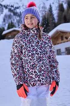 Куртка лыжная Mountain Warehouse с принтом, коралловый