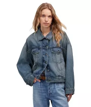Куртка Madewell Relaxed Cropped Denim Jacket In Billings, цвет Billings Wash