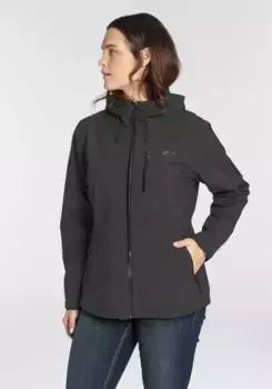 Куртка Maier Sports для активного отдыха, с капюшоном, водонепроницаемая переходная куртка, также доступна в больших размерах, черный