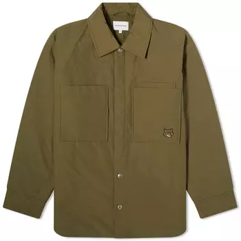 Куртка Maison Kitsun Padded Shirt, цвет Military Green