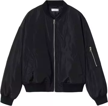 Куртка Mango Bomber Jacket, черный