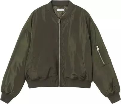 Куртка Mango Bomber Jacket, хаки