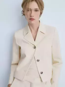 Куртка Mango Jane Lapels Side Pocket, цвет light beige