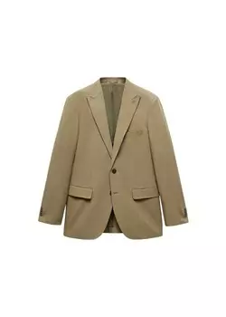 Куртка MANGO MAN Regular fit Suit Amalfip, хаки