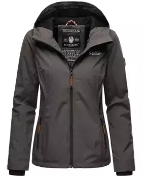 Куртка Marikoo Outdoor "Blackberry", спортивная переходная куртка с капюшоном, антрацит