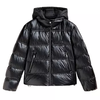 Куртка Massimo Dutti Puffer With Contrast Hood, темно-синий