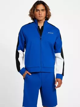 Куртка Mateo с логотипом в стиле колор-блок Guess Factory, цвет Surfing Blue
