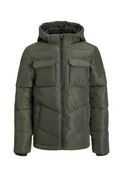 Куртка Мейсон стеганая куртка с капюшоном молнией и карманами Jack & Jones, зеленый