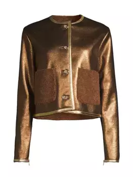 Куртка Melina из искусственной овчины цвета металлик Toccin, цвет bronze