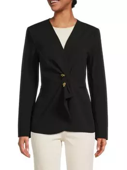 Куртка Melita Surplice с вырезом Tanya Taylor, черный