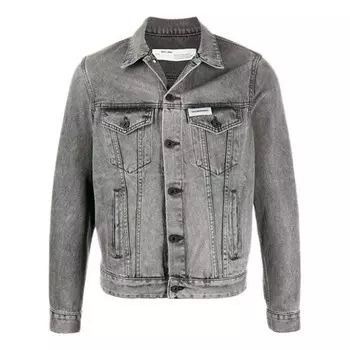 Куртка men's arrow denim jacket gray Off-White, серый