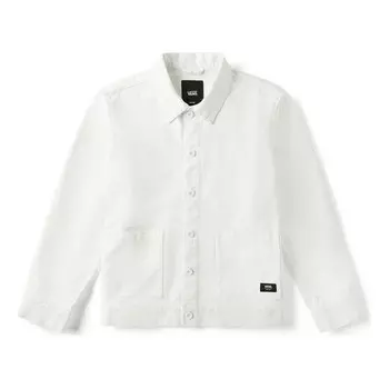 Куртка men's back embroidered logo jacket white Vans, белый