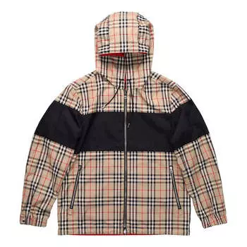 Куртка Men's Burberry Double Sided Classic Plaid Hooded Jacket Beige, бежевый