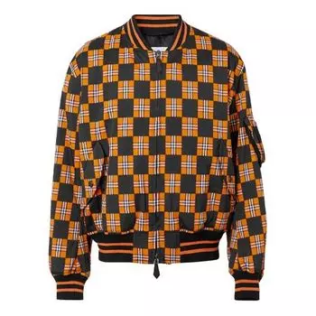 Куртка Men's Burberry FW21 Plaid Cotton aviator Jacket, цвет tan