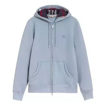 Куртка Men's Burberry hooded Zipper Jacket Light Blue, синий