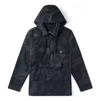 Куртка men's cargo big pocket sports camouflage jacket black Vans, черный