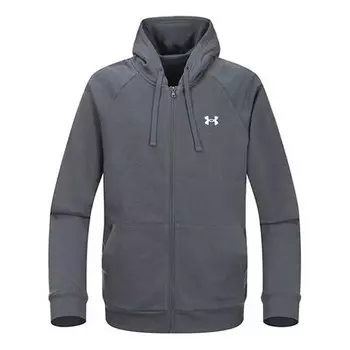 Куртка men's casual sports hooded logo long sleeves jacket gray Under Armour, серый