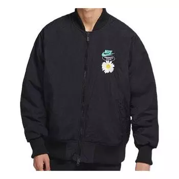 Куртка men's daisy printing sports training padded black jacket Nike, мультиколор