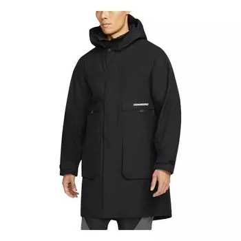 Куртка men's gore-tex 2-in-1 detachable stay warm hooded big pocket padded black jacket Air Jordan, черный