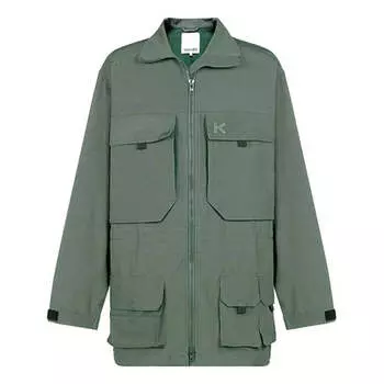 Куртка Men's KENZO K Embroidered Large Version Cargo Multiple Pockets Jacket Green, зеленый