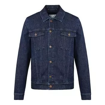 Куртка Men's KENZO Solid Color lapel Denim Jacket Blue, синий