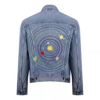 Куртка Men's Levis Loose Printing Denim Jacket Light Blue, синий