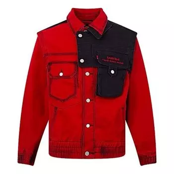 Куртка Men's Levis x FENG CHEN WANG Crossover Multiple Pockets Casual Red Jacket, красный