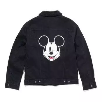 Куртка Men's Levis x MICKEY Crossover Mickey Mouse Series lamb's wool Denim Jacket Black, черный