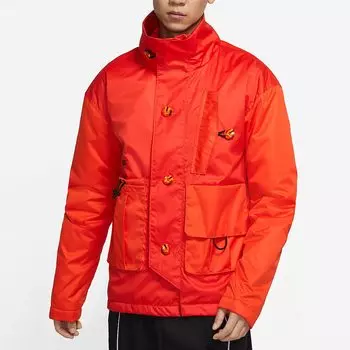 Куртка Men's Nike Stand Collar Training Sports Thermal Cotton, оранжевый